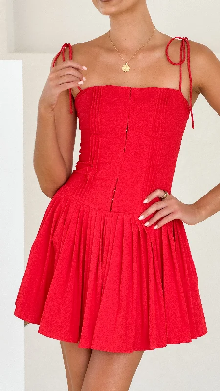 Bethi Mini Dress - Red