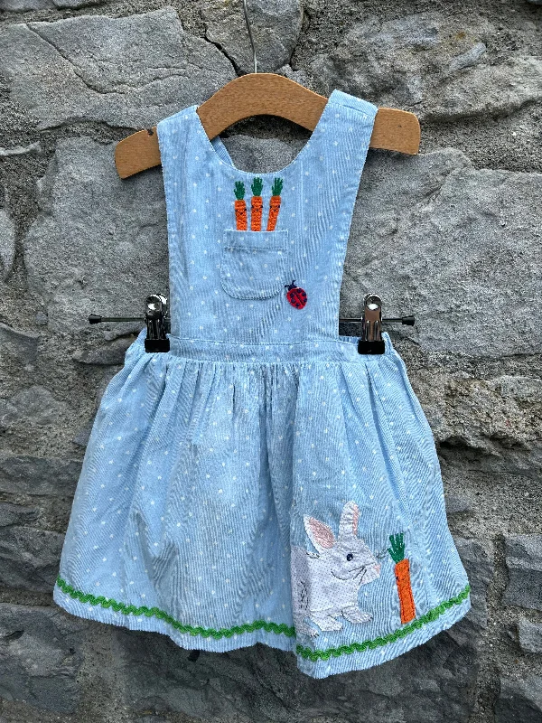 Bunny blue cord pinafore  12-18m (80-86cm)