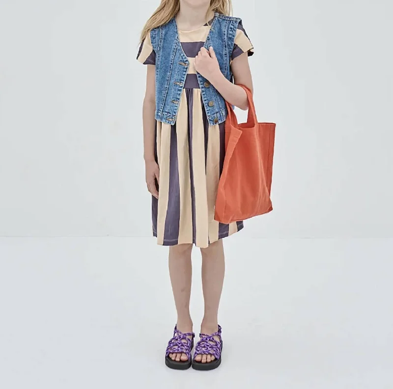 Easy Peasy Dress In Blue Stripe