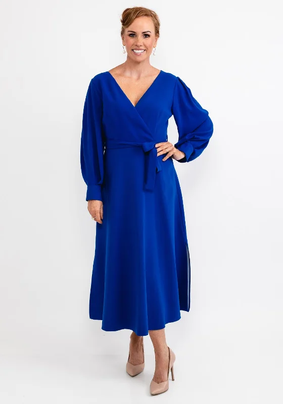 Ella Boo Cut Out Sleeve Maxi Dress, Royal Blue