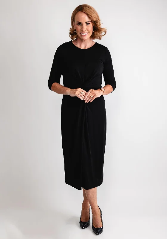 Gerry Weber Knot Jersey Midi Dress, Black