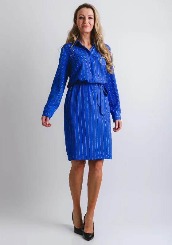 Gerry Weber Striped Shirt Dress, Blue