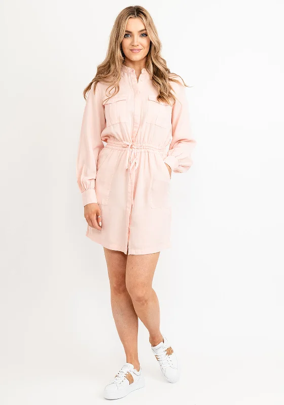 Guess Womens Mini Shirt Dress, Peach