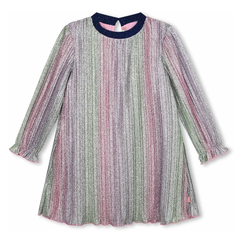 Multicolor Striped Iridescent Dress