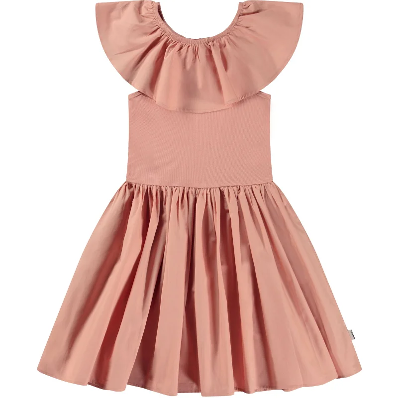 Pink Organic Cotton Ruffle Dress