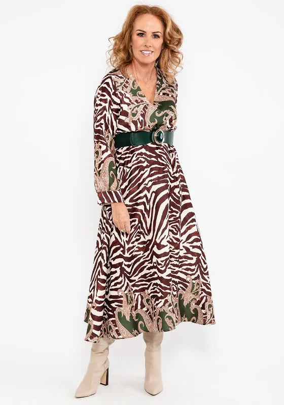 Seventy1 Animal & Ornate Print Maxi Dress, Brown Multi