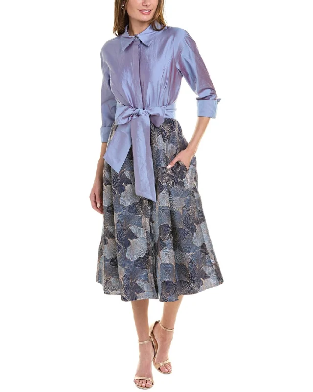 Teri Jon by Rickie Freeman Taffeta Shirtdress