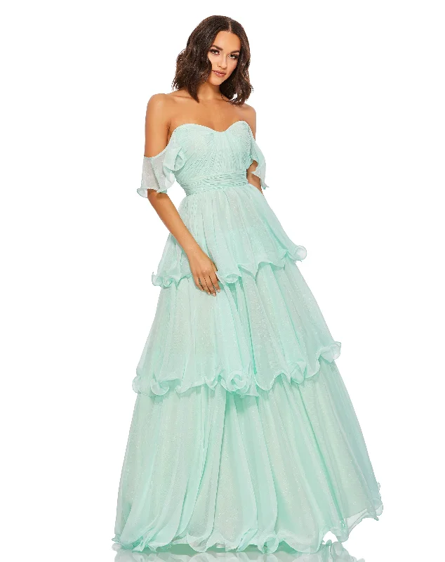 Tiered Chiffon Ball Gown