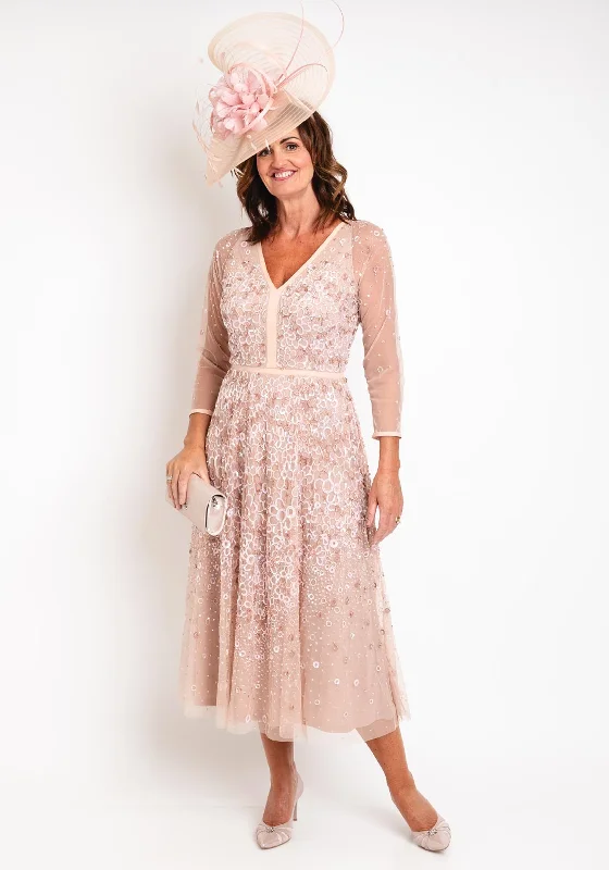 Veni Infantino Embellished A-Line Maxi Dress, Blush