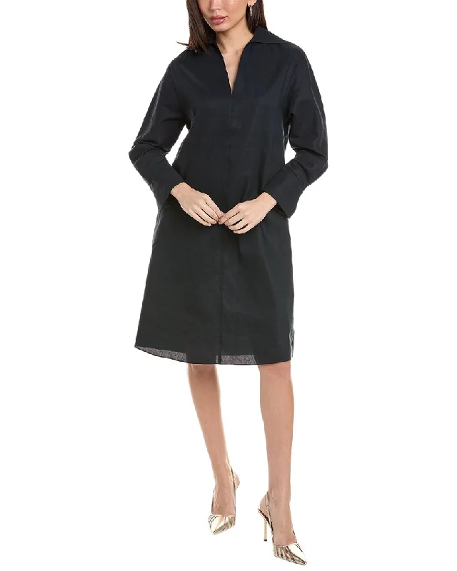 Vince Linen-Blend Shirtdress