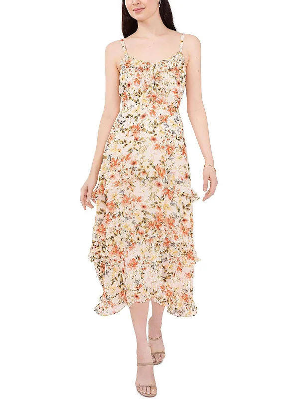 Womens Floral Maxi Evening Dress