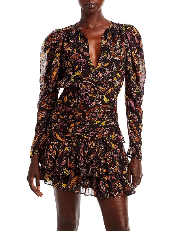 Womens Printed Short Mini Dress