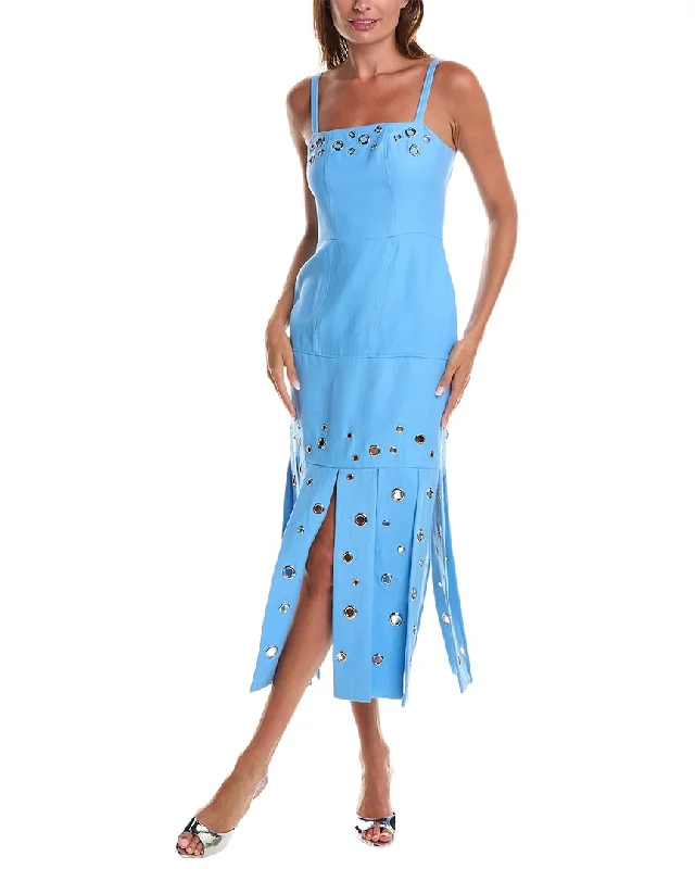ALEXIS Stasia Linen-Blend Sheath Dress