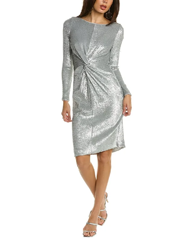 Donna Karan Sequin Twisted Sheath Dress