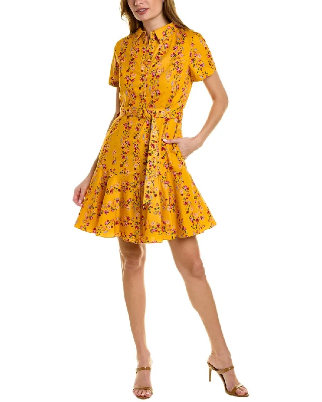 Marchesa Notte Floral Shirtdress