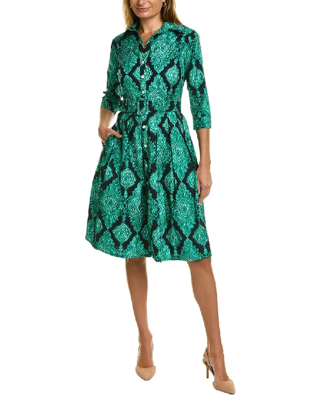 Samantha Sung Audrey 1 3/4-Sleeve Shirtdress