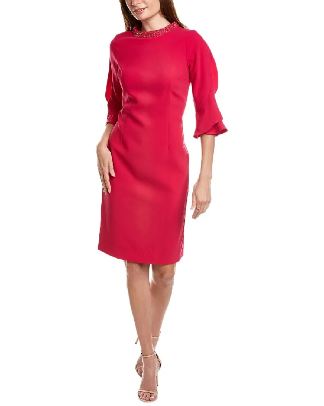 Teri Jon by Rickie Freeman Crepe Sheath Dress