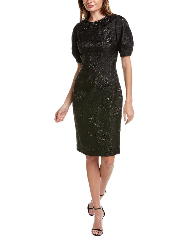 Teri Jon by Rickie Freeman Jacquard Sheath Dress