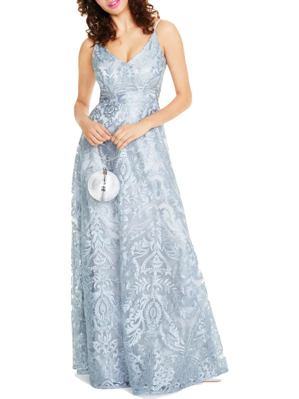 Womens Mesh Maxi Evening Dress
