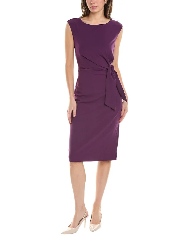 Tahari ASL Tie Front Sheath Dress