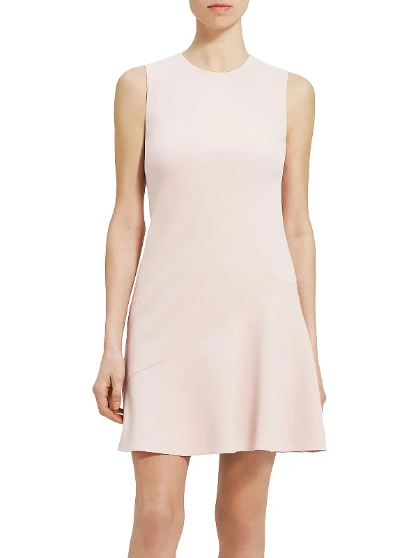 Womens Panel Crepe Sheath Dress