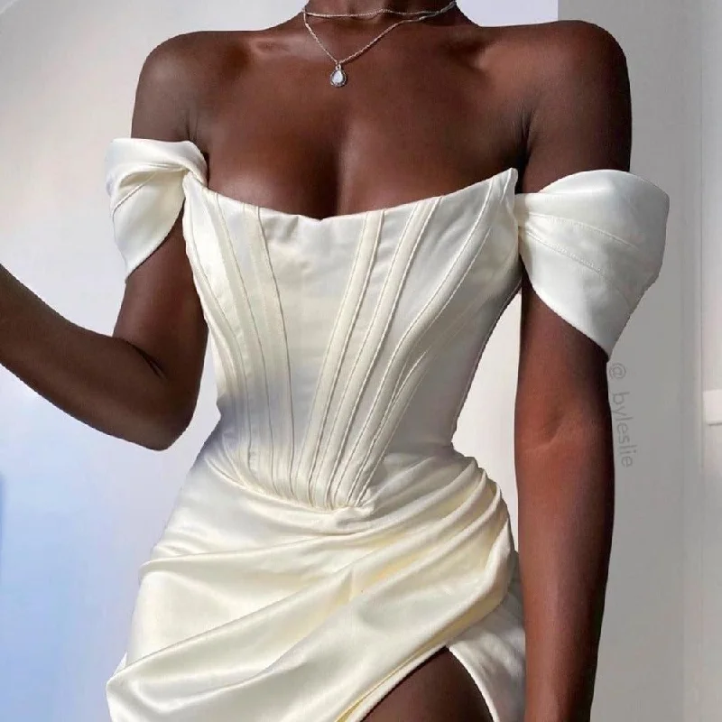 Bella Elegant Off The Shoulder Corset Dress