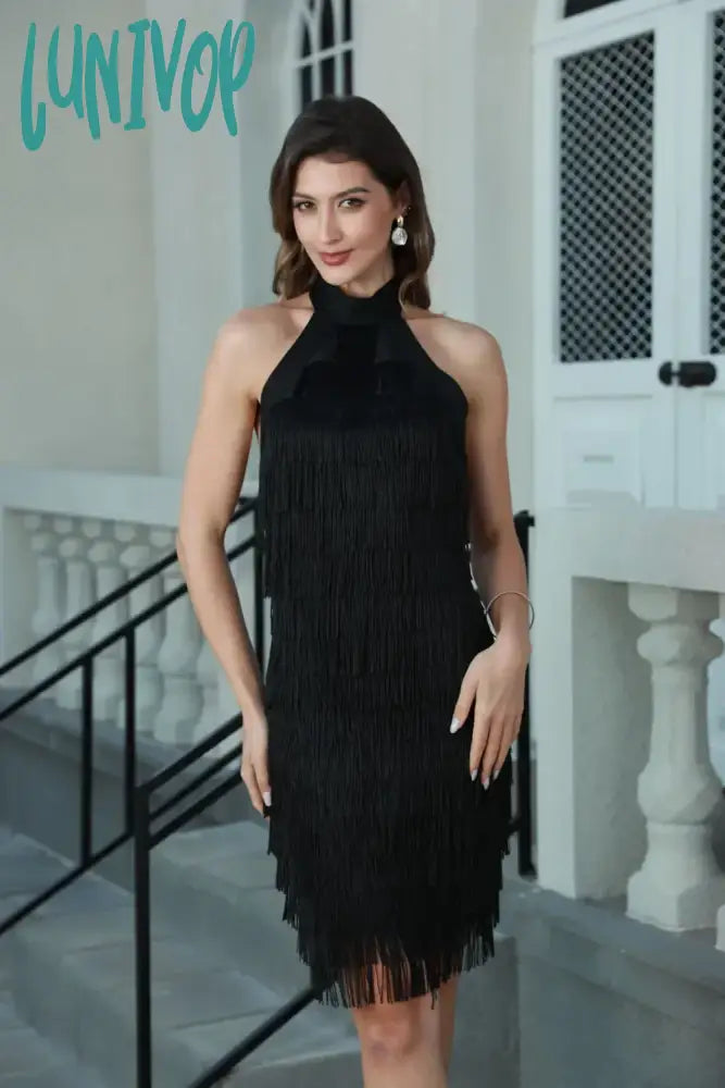 Lunivop Fashion Sexy Women Elegant Backless Tassel Bodycon Bandage Evening Dresses Birthday Evening Cocktail Party Club Vestidos Robe Lunivop Fashion Sexy Women Elegant Backless Tassel Bodycon Bandage Evening Dresses Birthday Evening Cocktail Party Club Vestidos Robe