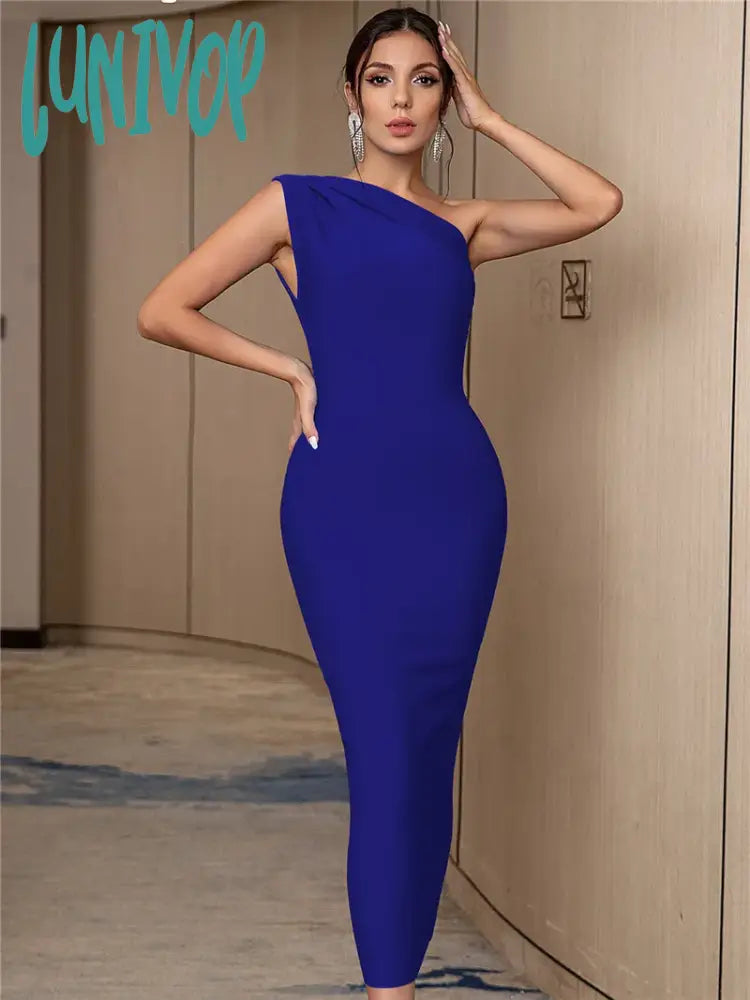 Lunivop Sexy One Shoulder Bodycon Summer Bandage Dress Vestidos Elegantes Para Mujer Night Club Outfit Robes Du Soir Evening Party Prom Lunivop Sexy One Shoulder Bodycon Summer Bandage Dress Vestidos Elegantes Para Mujer Night Club Outfit Robes Du Soir Evening Party Prom