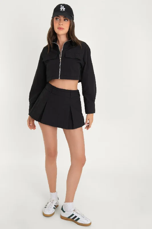 Falda short corto tableado detalle pretina