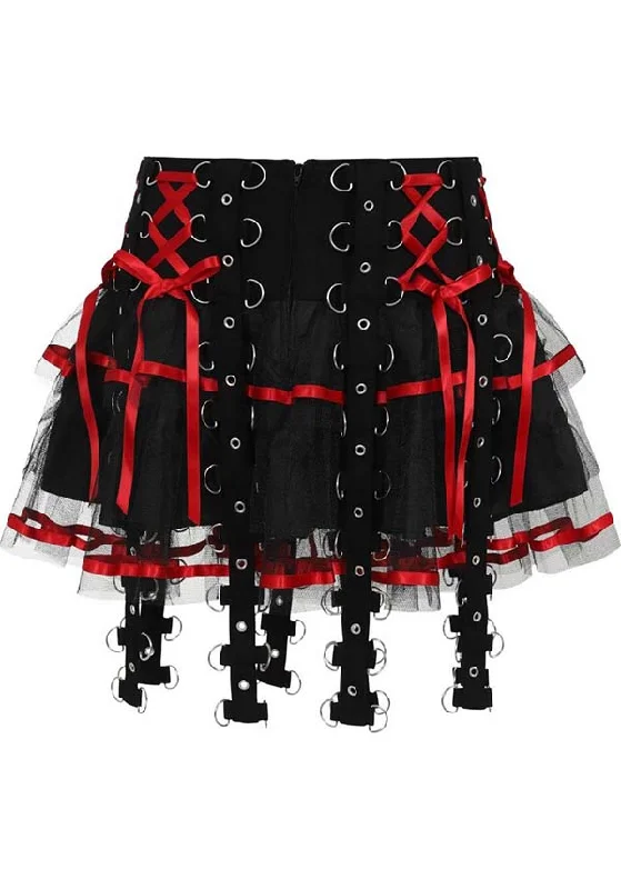 Chai [Black/Red] | MINI SKIRT