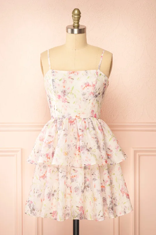 Ripley | Short Floral Organza Dress